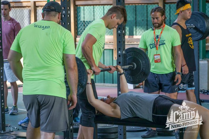Make sure you always bench with a spotter. Seriously.
