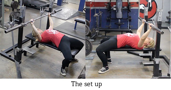 Your first step on proper bench press form looks like this.