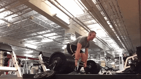 Rebel Leader Steve showing how to do a 420 lb deadlift at the gym.