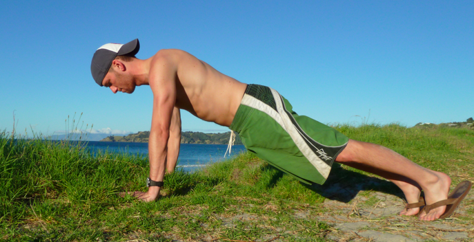 Another angle of showing how to setup a proper push-up.
