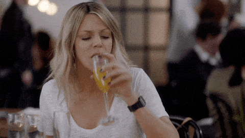 You won't find Steve chugging mimosas at brunch like this lady.