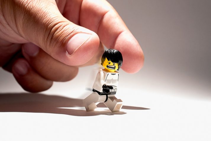 This LEGO runs 5Ks while running from people who want to glue him to stuff.
