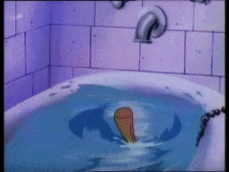 A gif of Mario and Luigi being forced down a drain.