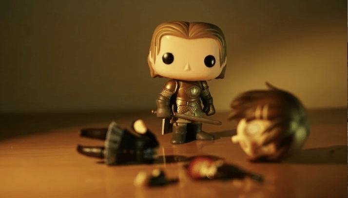 A picture of a Games of Thrones bobblehead, who is about to slay the SAD monster.