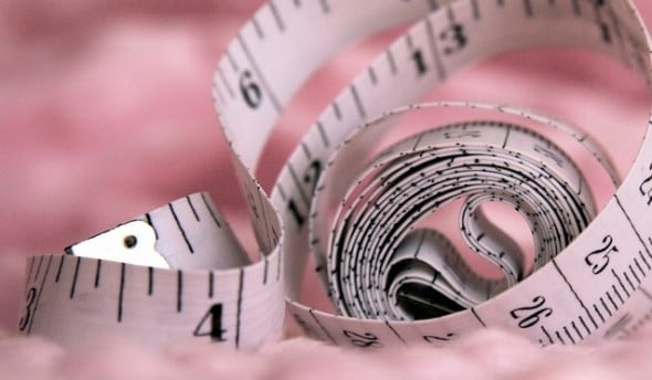 A tape measure can help determine body fat percentage.