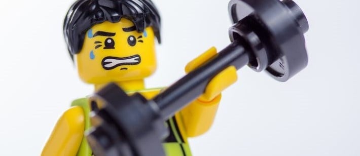 This Lego has found his perfect workout under a low-carb diet.