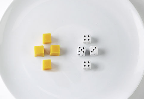 A serving of cheese is about the size of four dice