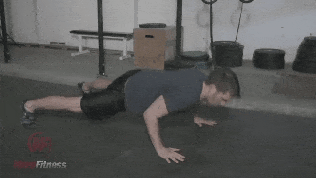 Steve showing you how to do a side-to-side push up.