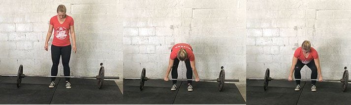 This series of photos shows you how to setup the deadlift.