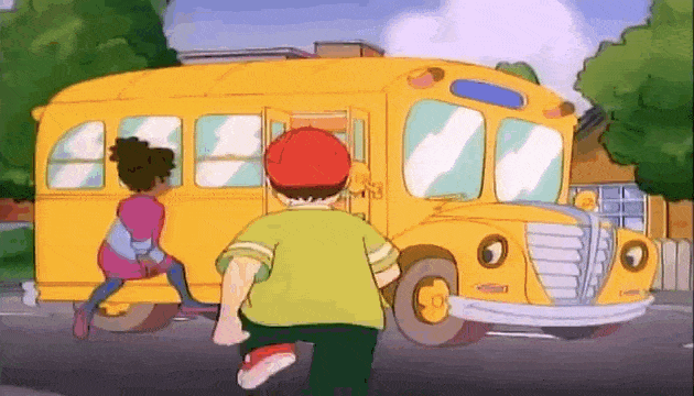 It's time to learn about strength training with the kids in the magic school bus.