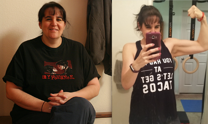 Leslie used NF Coaching and her local gym to transform herself. 
