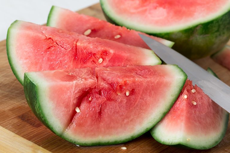 Watermelon is another fruit low in calories because it contains so much water.