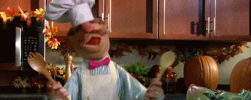 Once you get cooking you'll feel like the Swedish Chef. 