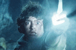 Frodo isn't afraid of the dark...or eating unhealthy.