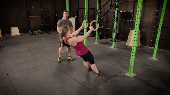 If you have gymnastic rings you can do an inverted bodyweight row like Staci here. 