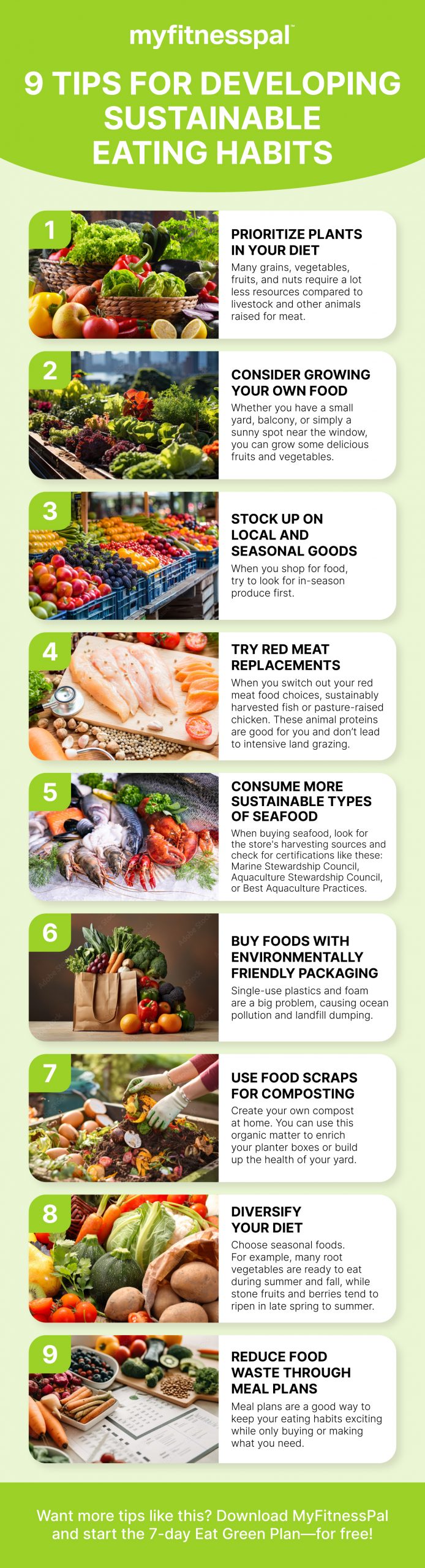 Tips for eating sustainably INFOGRAPHIC
